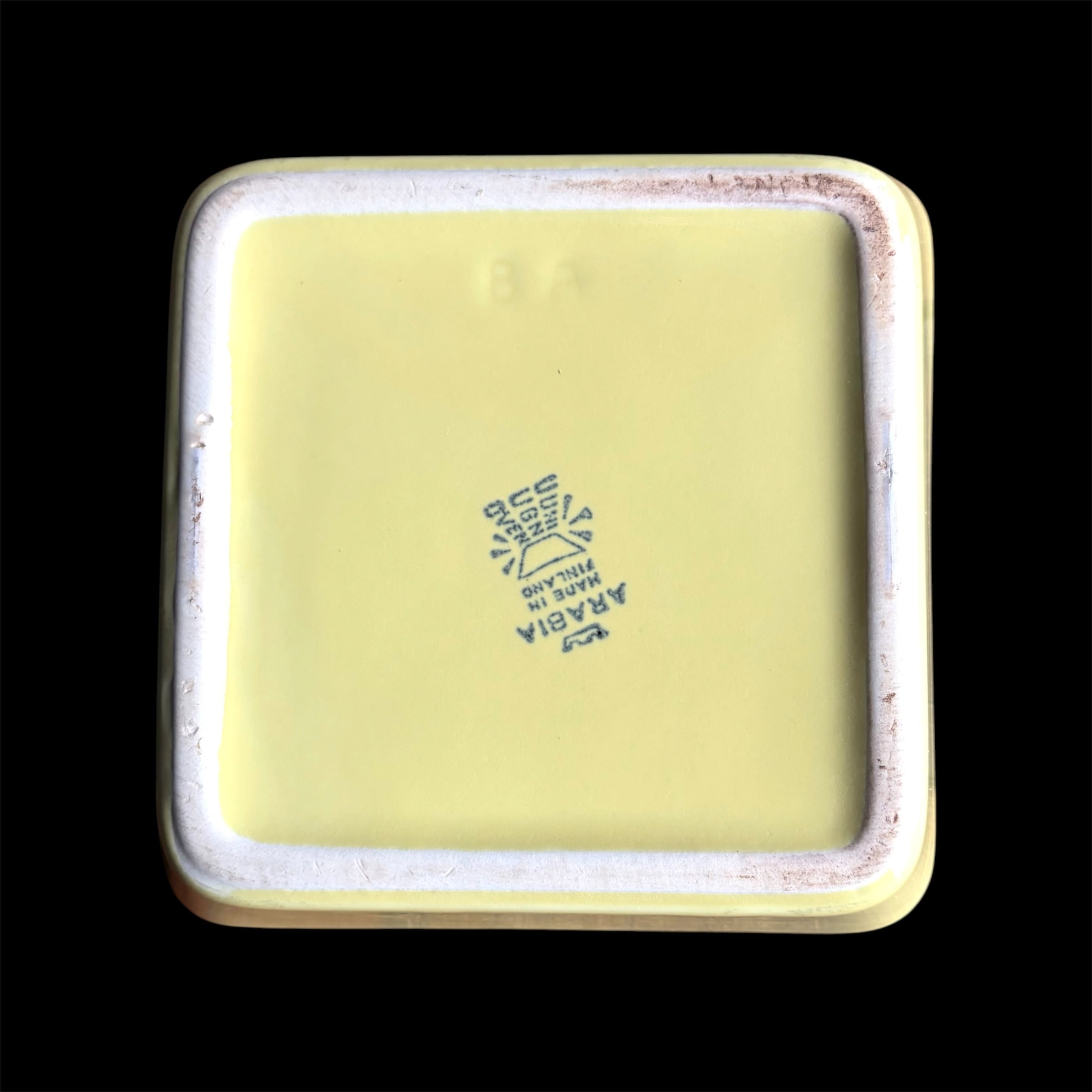 アラビア キルタ スクエアプレート イエロー 北欧 食器 器 皿 プレート ARABIA “KILTA”（イエロー）スクエアプレート（14cm） | 岡山県牛窓に