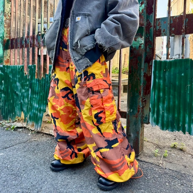 -MACGEAR- 00's camouflage design reversible wide cargo pants