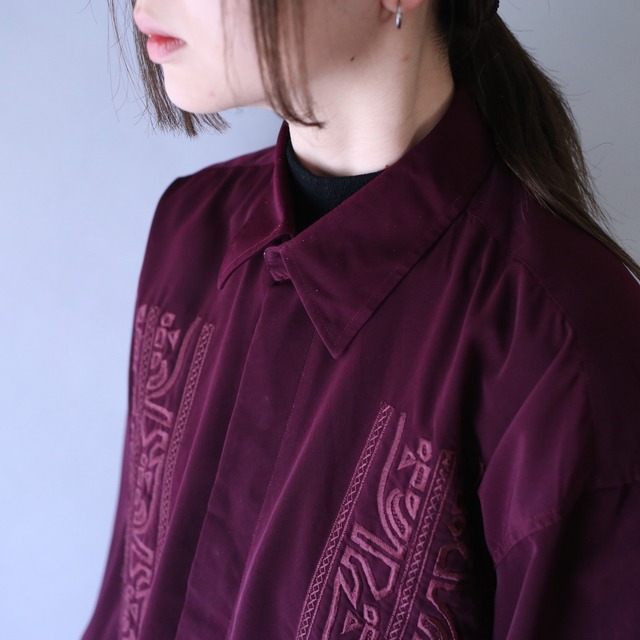 "刺繍" geometry art design fry-front minimal mode shirt