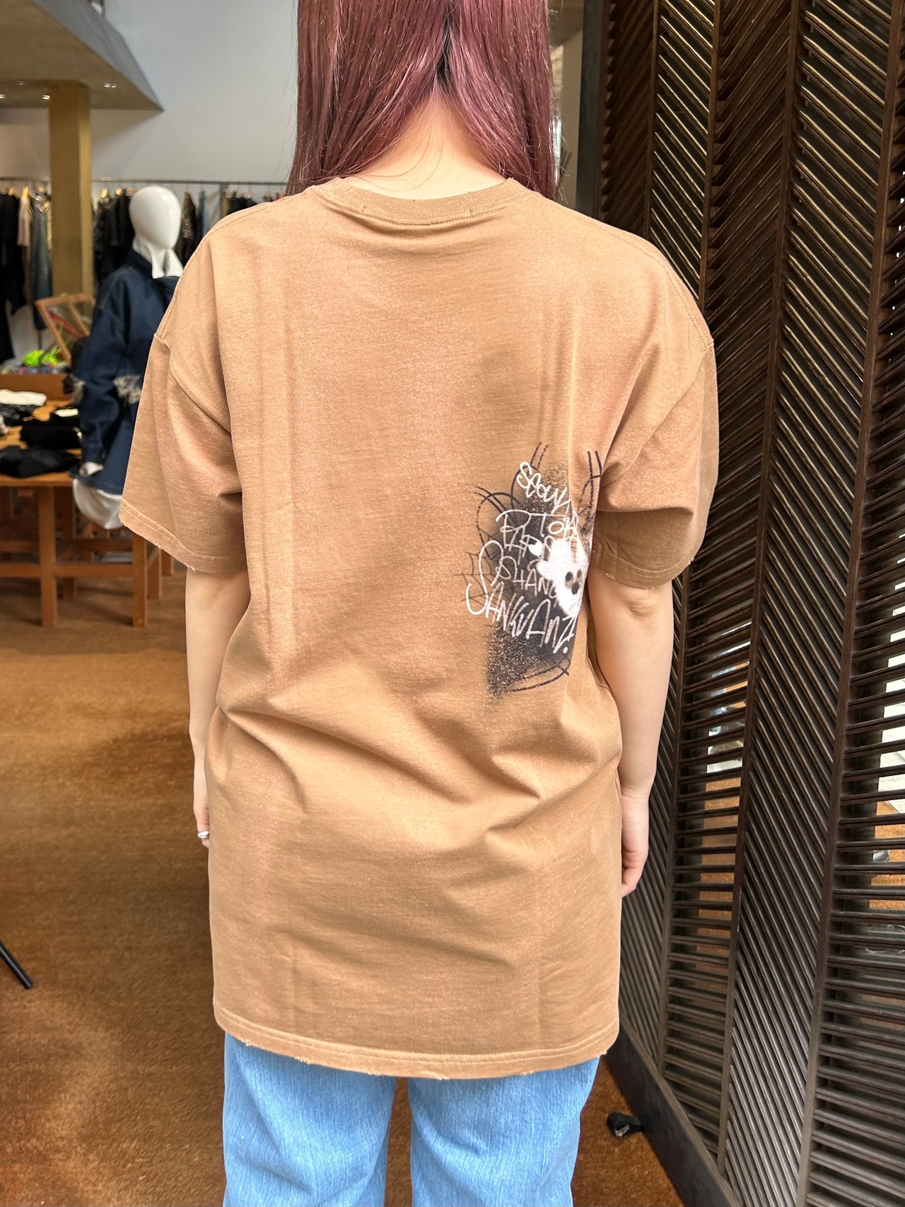 【25SS】SANKUANZ サンクアンズ / BUMPY UNISEX GRAFFITI PRINT BLEACHED OVERSIZED T-SHIRT / オーバーサイズTシャツ - 6