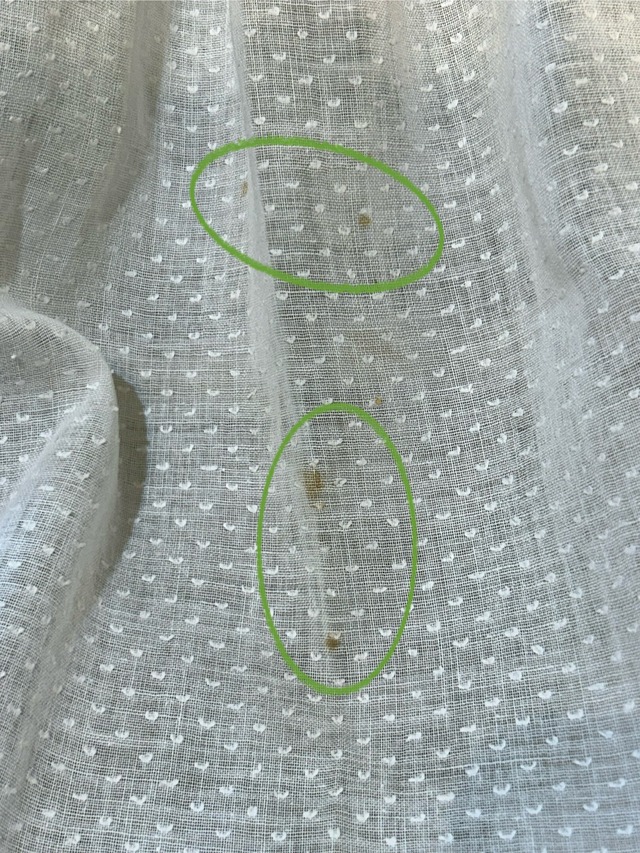 white pin dot pink rose apron with pocket