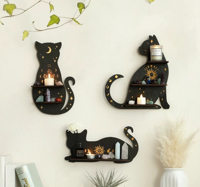 【合計5999円以上で購入可能】black cat design lack【m1205】 黒猫デザインラック