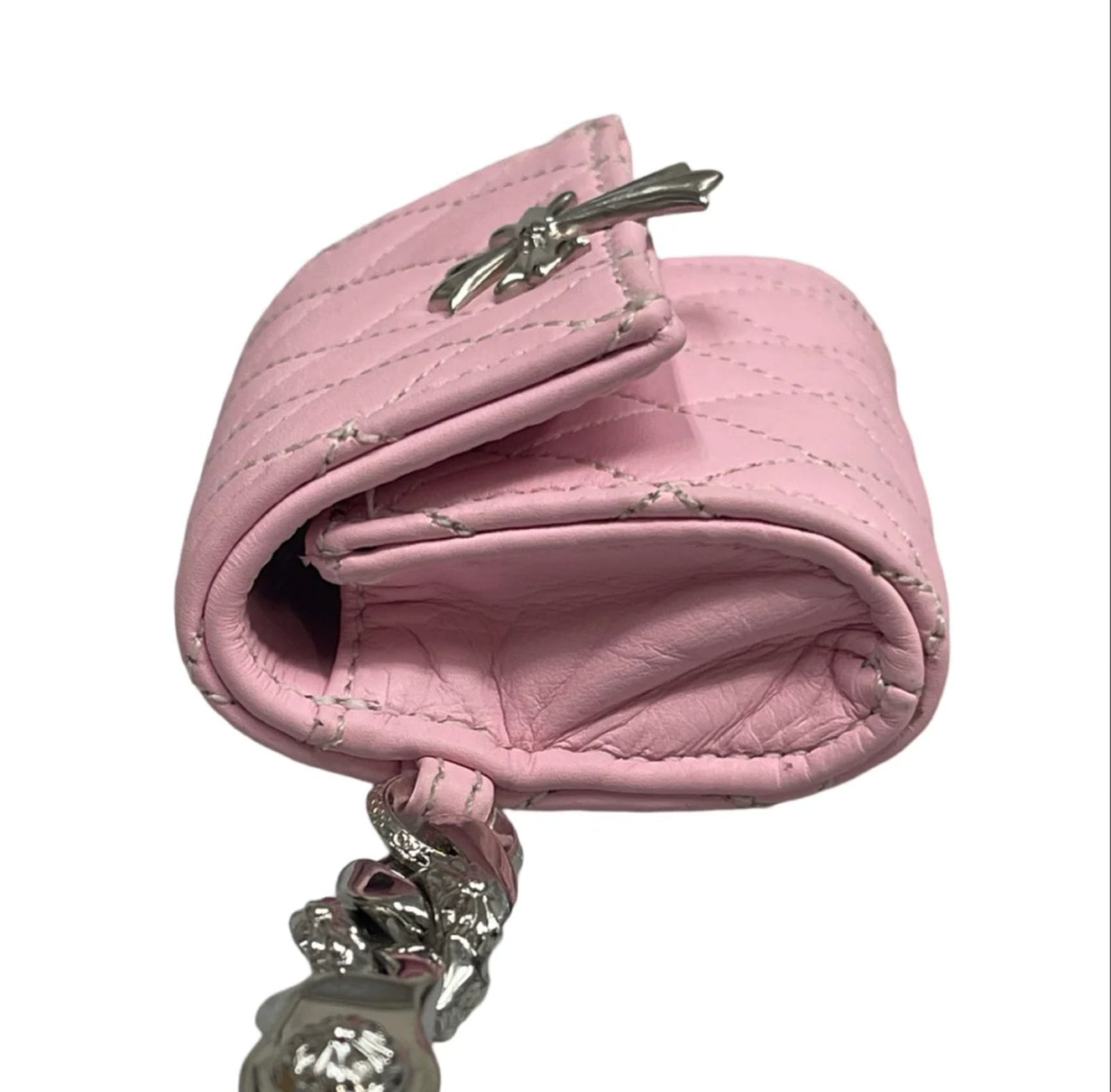 CHROME HEARTS クロムハーツ エアポッズケース レザー シルバークロス