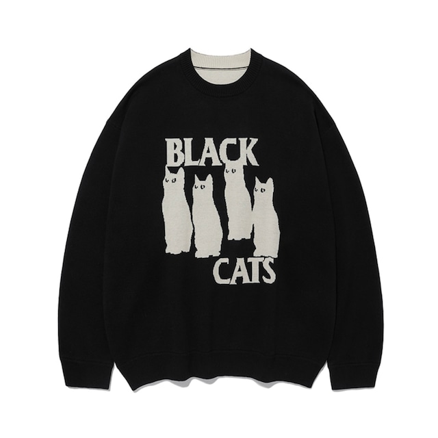 [VIVASTUDIO] BLACK CAT KNIT [BLACK] 正規品 韓国ブランド 韓国代行 韓国通販 韓国ファッション ニット