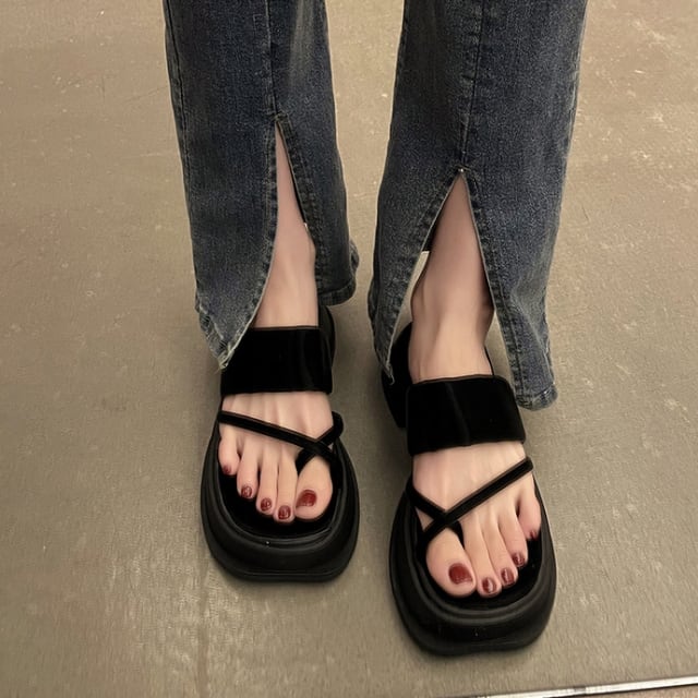 【予約販売】サンダル レディース 厚底 スリッパ ブラック ベージュ グリーン お洒落 カジュアル スポーティー ビーチサンダル 靴 お洒落 ストリート 旅行 韓国 22.5cm/23cm/23.5cm/24cm/24.5cm