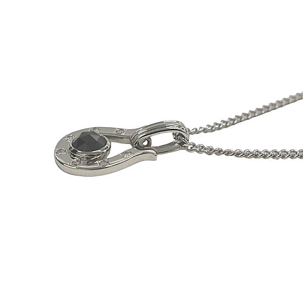 PT900】ブラックダイヤ0.5ct×0.07ct ペンダントトップ プラチナ