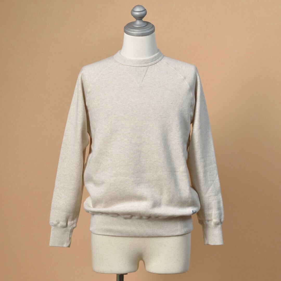 Kepani ケパニ ラフィー裏起毛 HARRIS-Ⅱ GUSSET CREW・オートミール【送料無料】