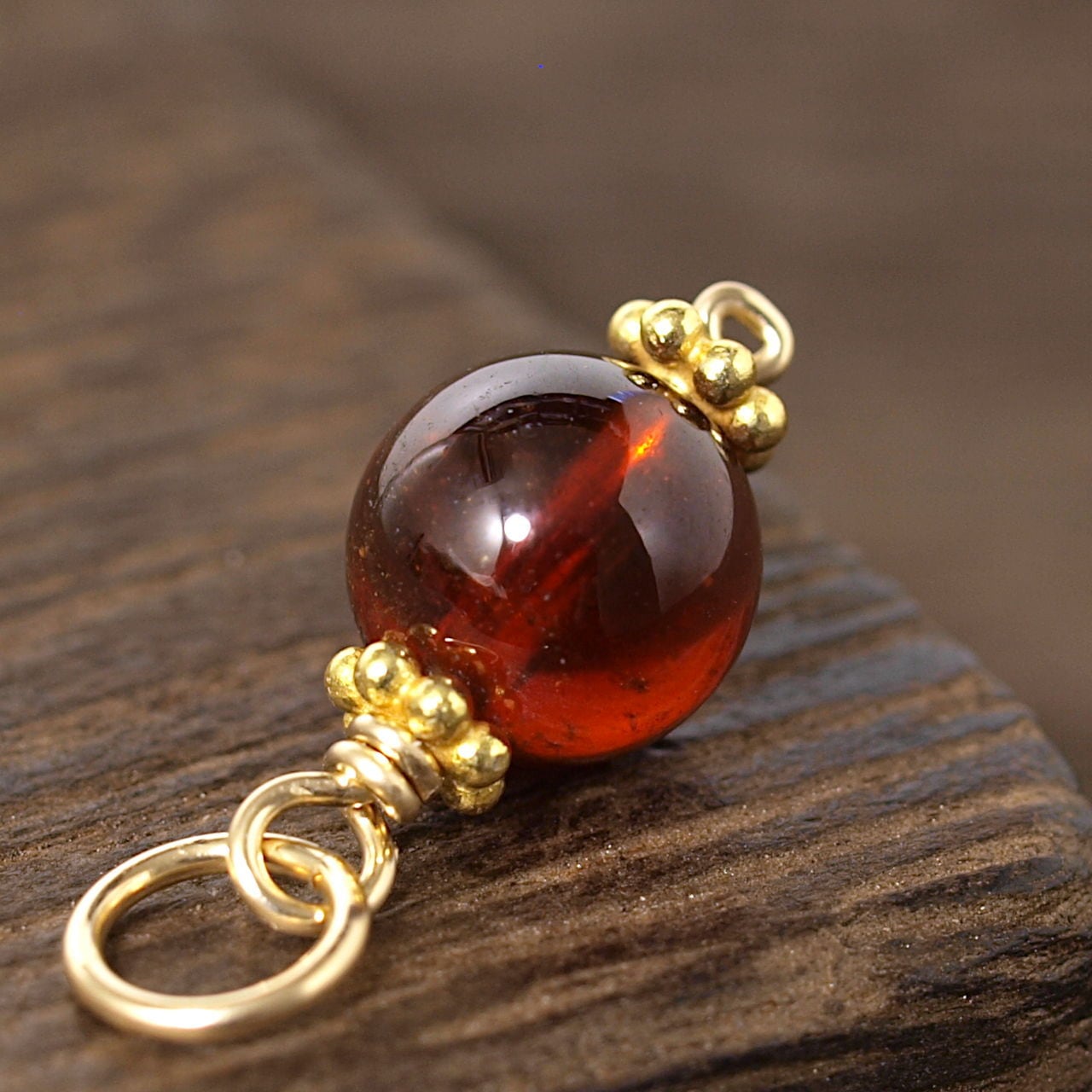 限定】ヘソナイト8ミリ玉K14GFペンダントトップ | Natural Style