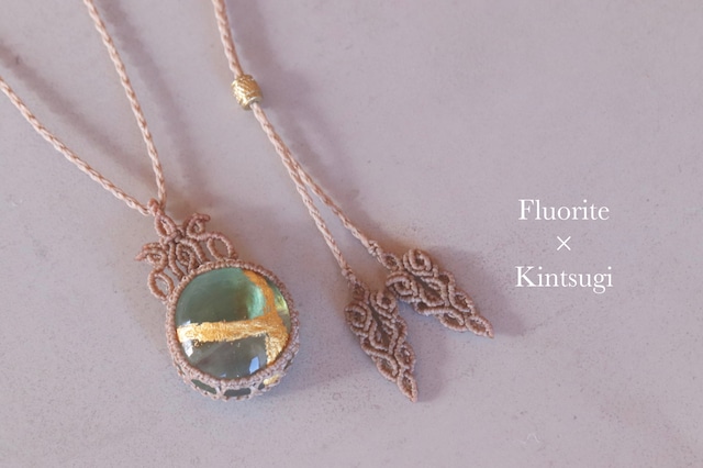 [Fluorite× KINTSUGI]  Pendant   -re-