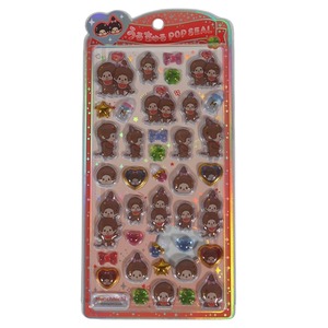 うるちゅる ポップシール モンチッチ 赤 ぷっくり 立体 スマホデコ 推し活 クラックス CRUX
