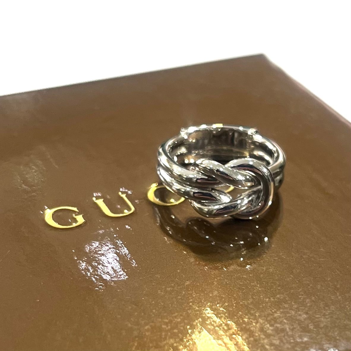 GUCCI】【8.5-9号】3025 グッチ ヴィンテージ ノット リングシルバー