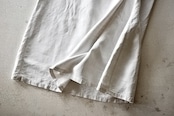フランス 1900s リネン 貝たちの行進 とろり長いロングワンピースb アンティーク