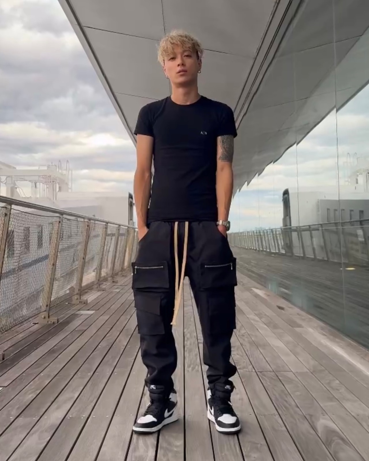 【最短翌日発送】脚長高見え設計｜サイドジップカーゴパンツ(P00003)