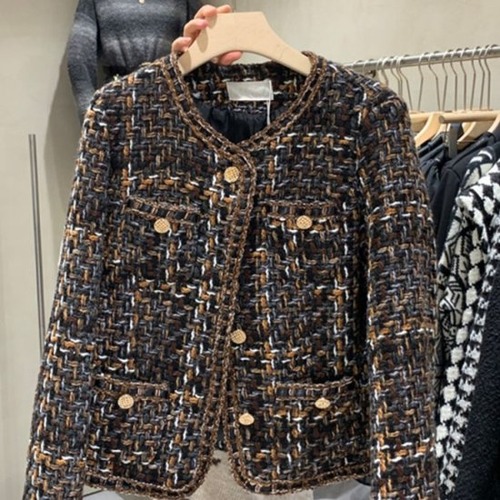 ジャケット レディース ツイード 韓国 アウター 秋冬 秋冬新作 新入荷 ショート丈 大きいサイズ ゆったり 冬レディース ノーカラー ノーカラージャケット カジュアル おしゃれ ツイードジャケット