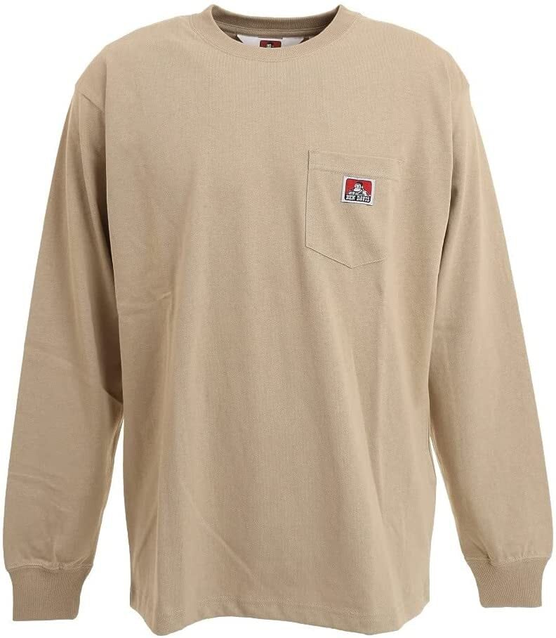BEN DAVIS (ベンデイビス) ピスネーム ポケットロンT 長袖Tシャツ ベージュ(35) C-1780027