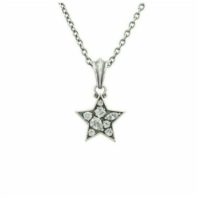 【特別価格】ブリリアントスターチャーム シルバーネックレス AKP0084 Brilliant Star Charm Silver Necklace　 シルバーアクセサリー  Silver jewelry