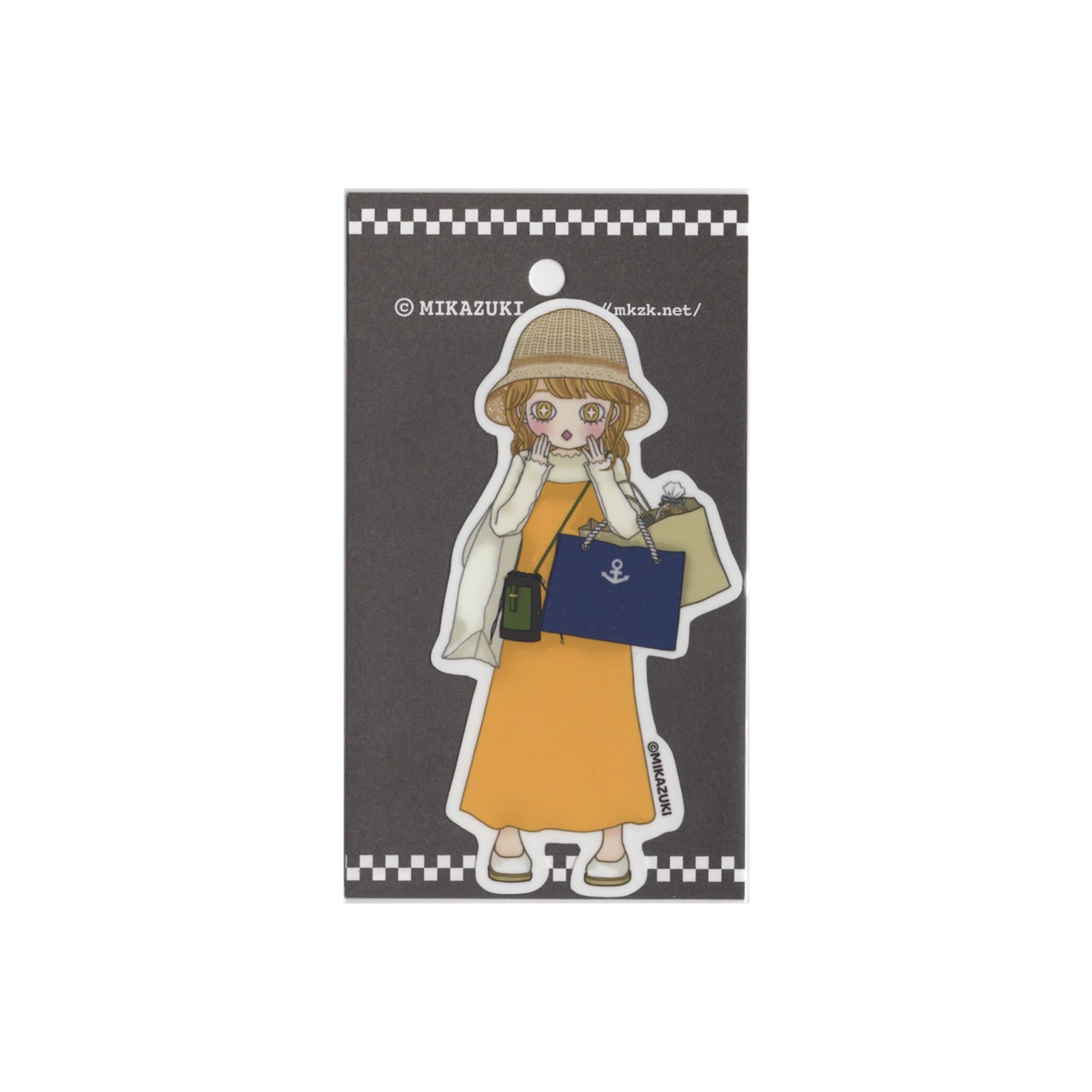 ステッカー ダイカット(小) てづバへGO 帽子 MIKAZUKI / ミカヅキ