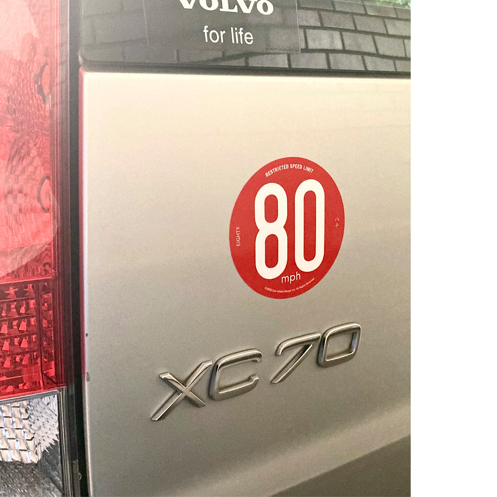 速度制限ステッカー（Limited Speed Sign） 80mph | Drive It Yourself