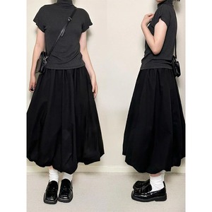 Balloon Hem Long Skirt 【2026051805】