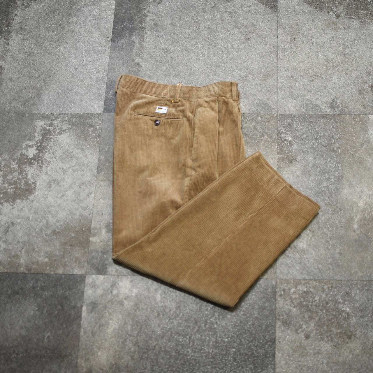 NAUTICA 2tuck corduroy pants camel