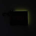 vibram Lzip wallet (khaki×orange) with orange glowing zip