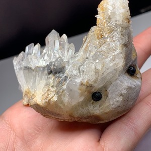 6.庭園の様な水晶クラスター・ハリネズミさん