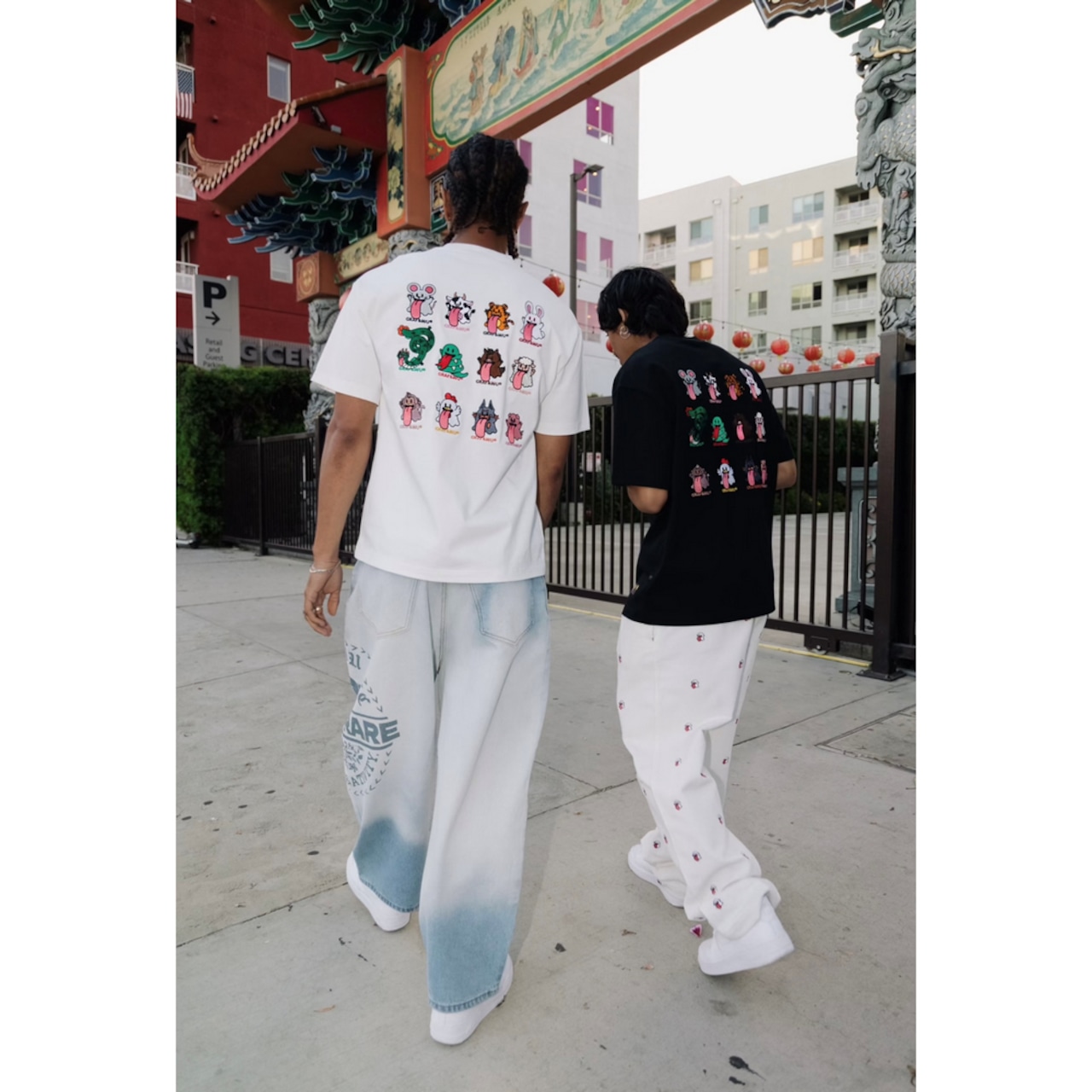 ストリート GRAF&WU 十二支キャラ刺繍 Tシャツ T2179