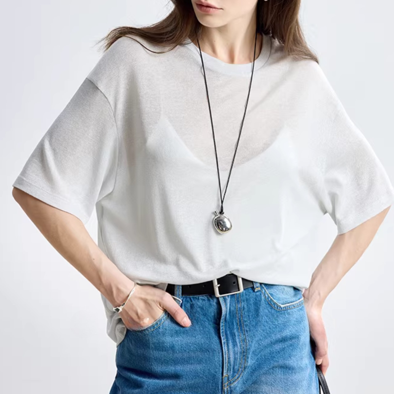 シアーな質感を楽しむ ルーズシルエット カットソー 00179・画像8