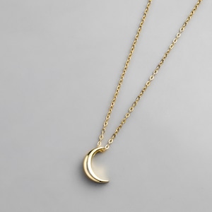 S925 half moon necklace  #n09　☆