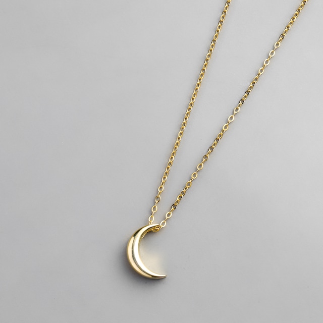 S925 half moon necklace  #n09　☆