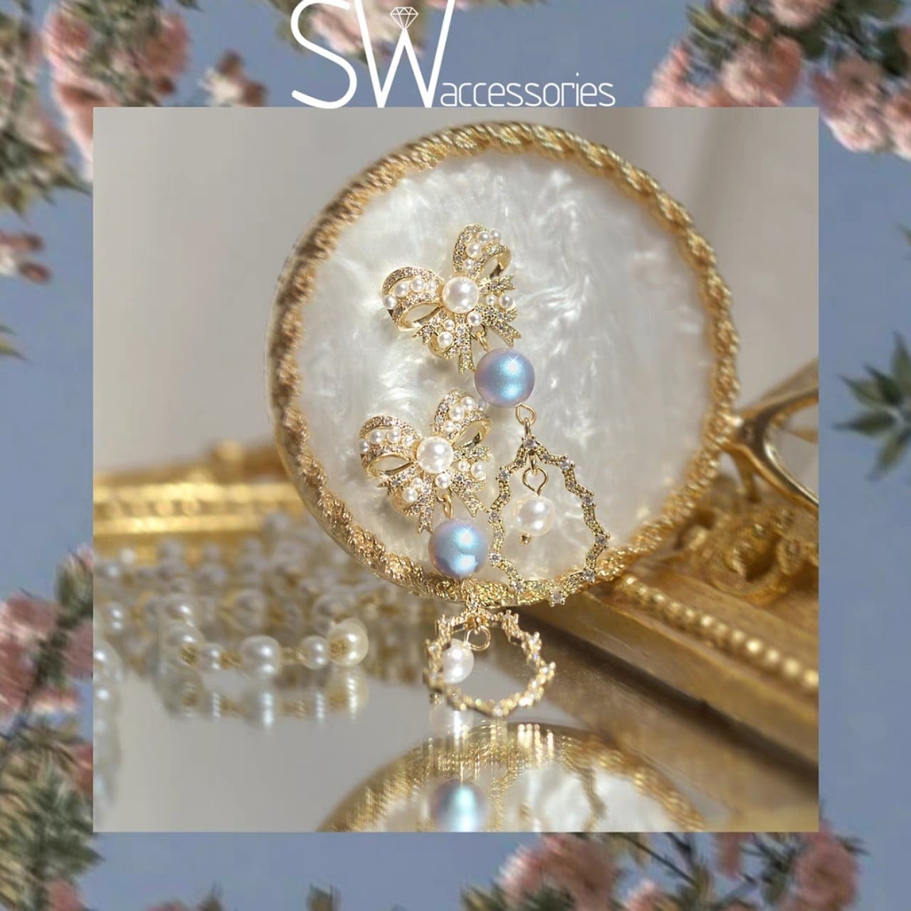 りぼんパール ピアス