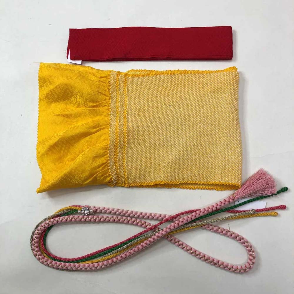 ５点セット 着物 成人式 正絹 振袖・長襦袢・袋帯・帯揚げ・帯締め 4907 振袖フルセット 裄64.5cm 身丈157.5cm 長襦袢セット 二分の一成人式 帯