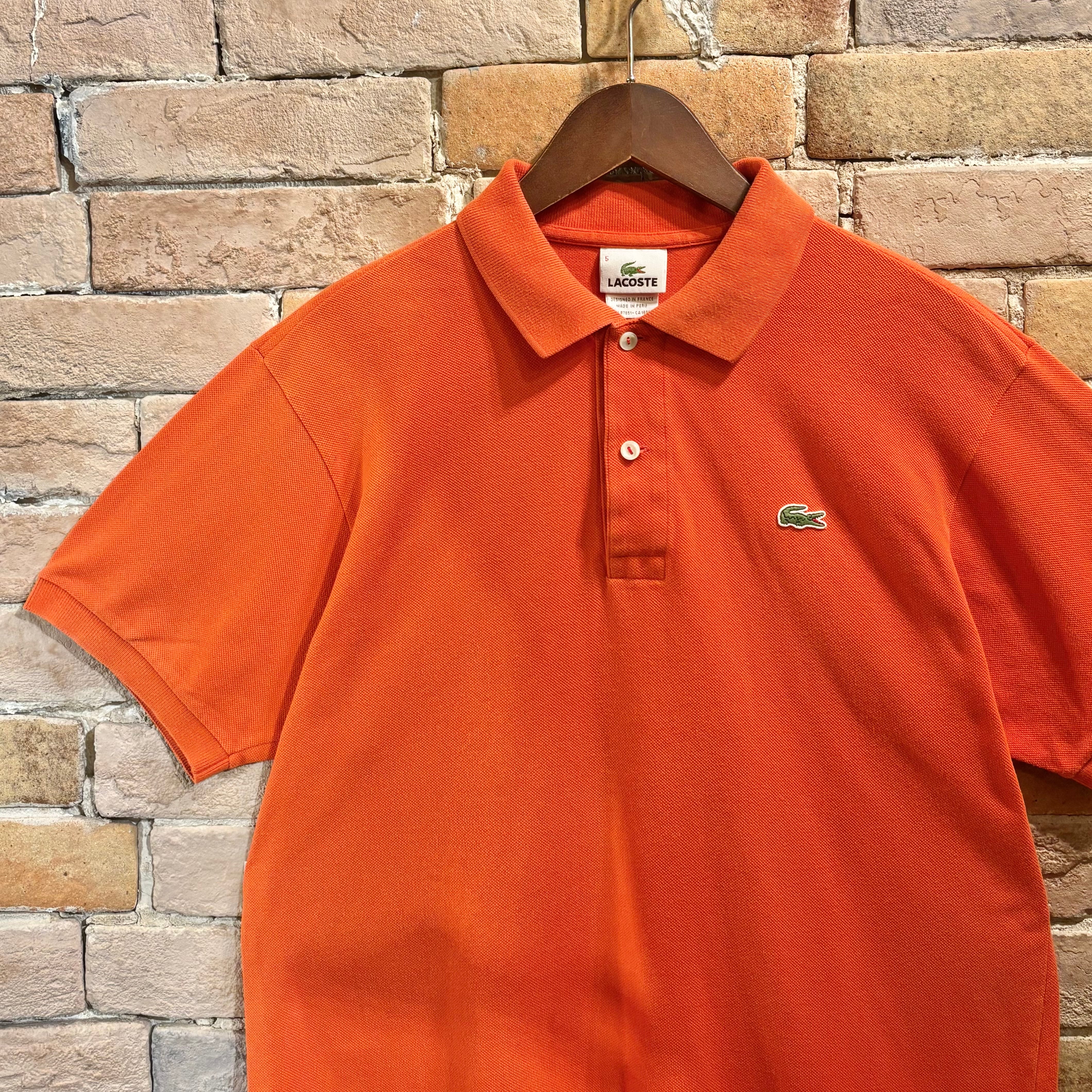 Lacoste サイズ5 DEVANLY 半袖ポロ オレンジ ペルー製 ラコステ | anemone