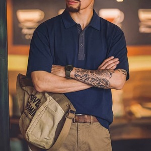 レトロモダン ミリタリーテイストポロシャツ 11378