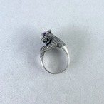 シルバーリング　豹パンサー　17号　赤い石　マーカサイト 19acd24-1