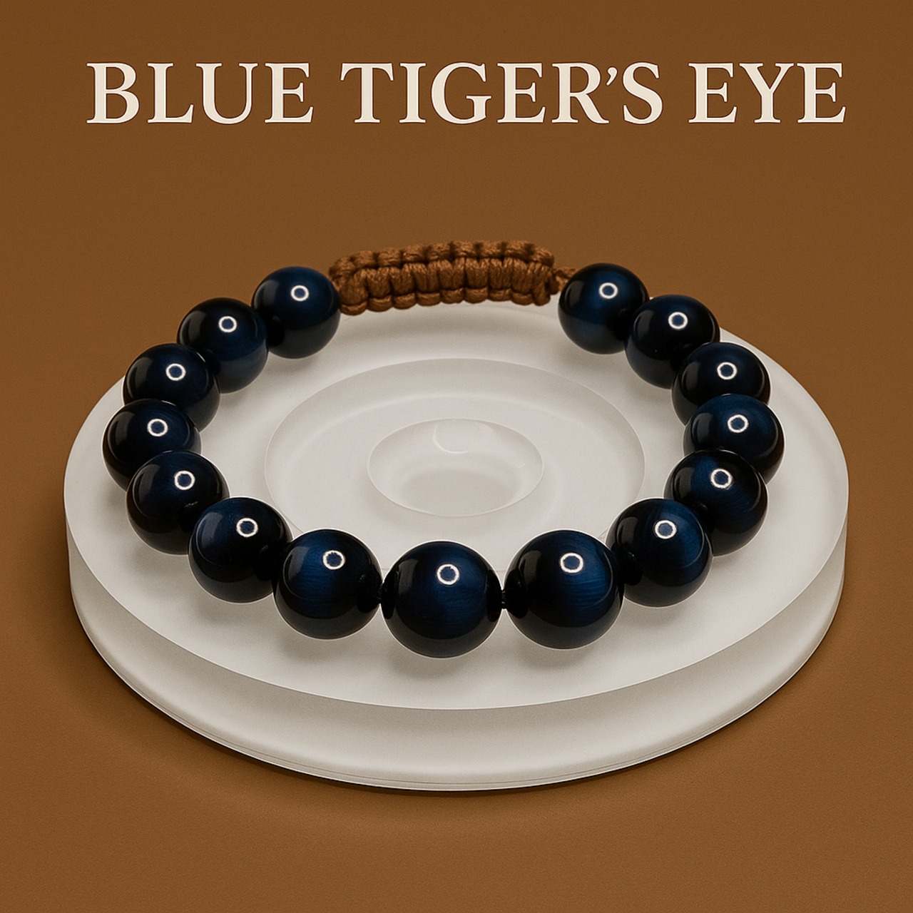 冷静な洞察と直感を授ける蒼の守護石|MIKI-JEWELRY ブルータイガーアイブレスレット|10mm/16cm |Blue Tiger Eye Bracelet|