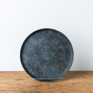 黒瓦手　フラットプレート16cm