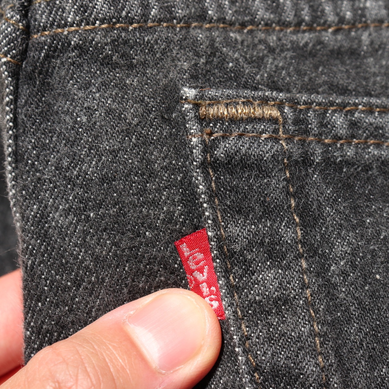 美品 32×32 Levi’s 501 先染め USA ブラックデニムパンツ リーバイス