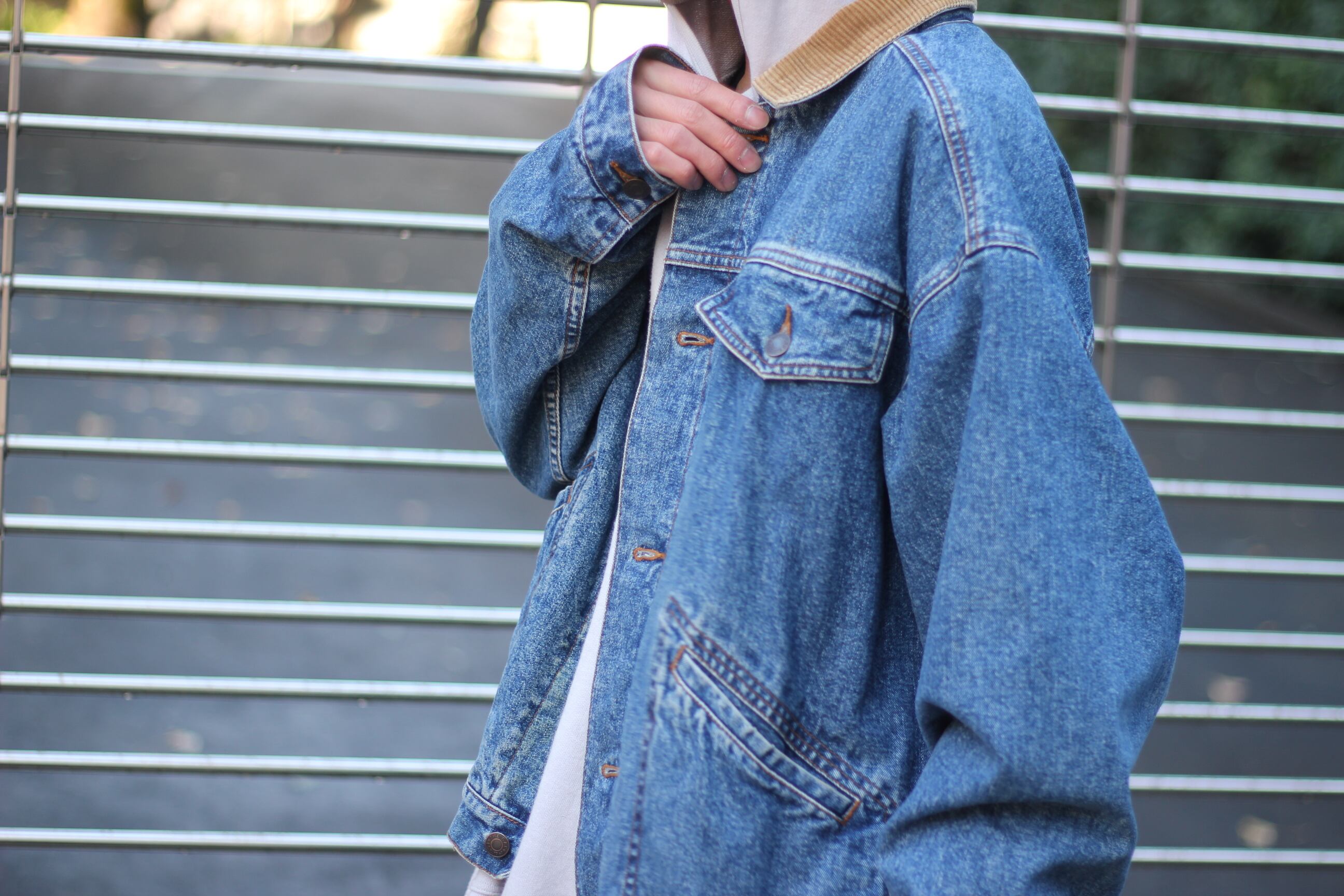 OLD GAP 襟コーズ切替デニムジャケット裏ブランケットライナー 