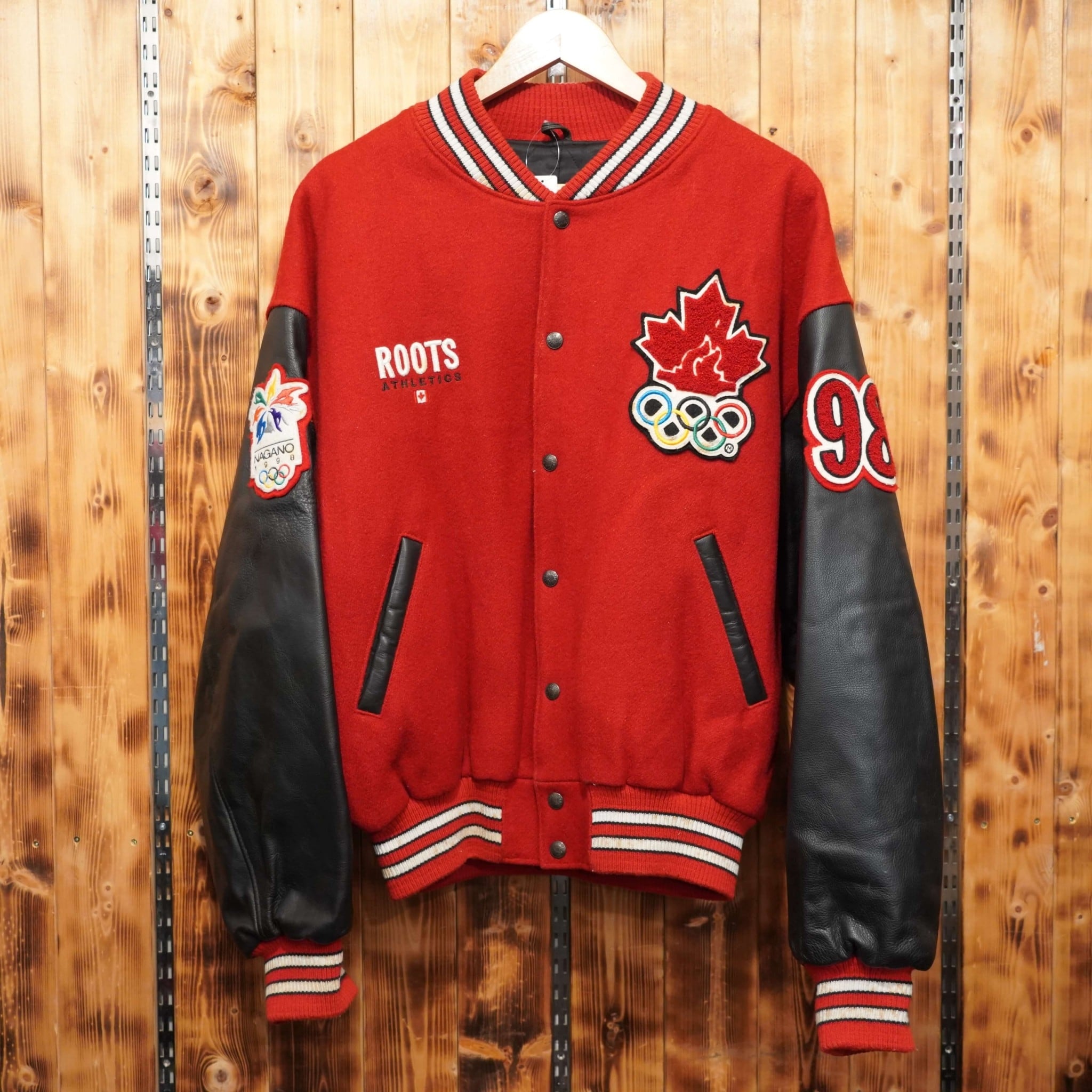 roots athletics カナダ 五輪 スタジャン 長野オリンピック L/カナダ製 