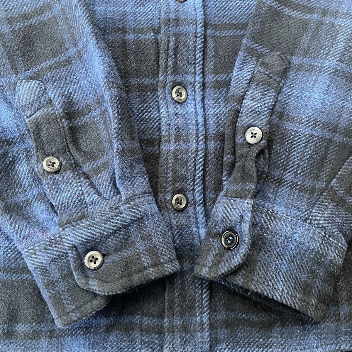 00s ORVIS ヘビーネルシャツ Lサイズ ブルーチェック フランネルシャツ
