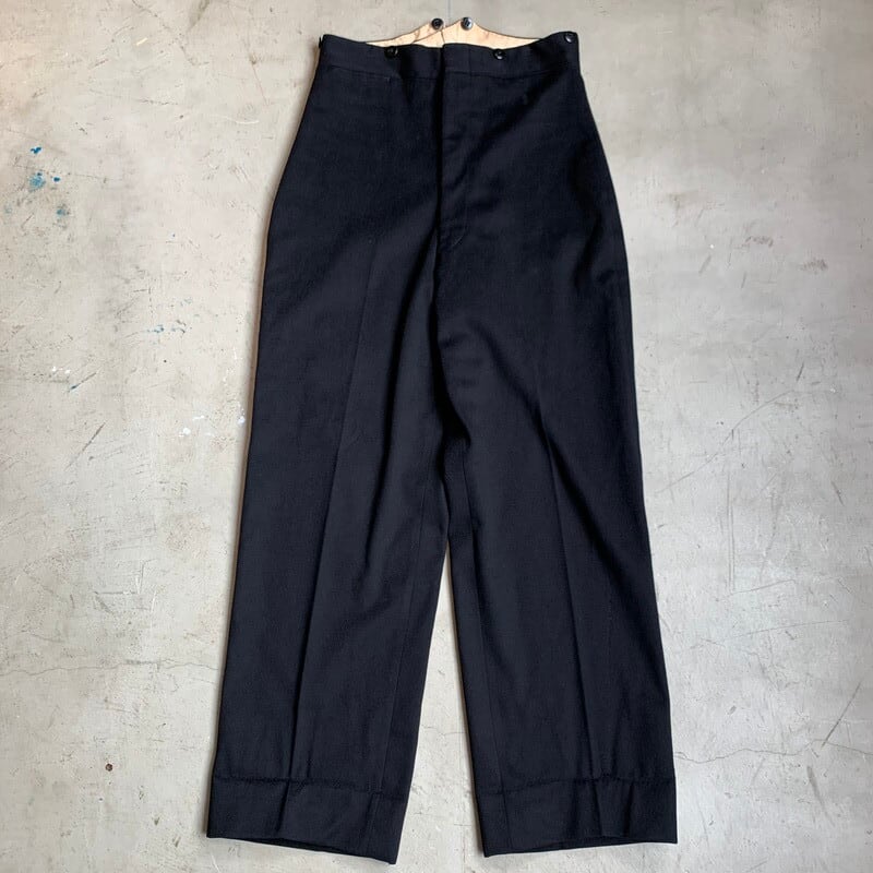 40's 50's U.S.NAVAL ACADEMY ウールドレスパンツ Jacobs Reed’s Sons ブラック TALON ピンロックジッパー ミリタリー USNA 海軍兵学校 士官学校 W30 希少 ヴィンテージ BA-1214 RM1583H