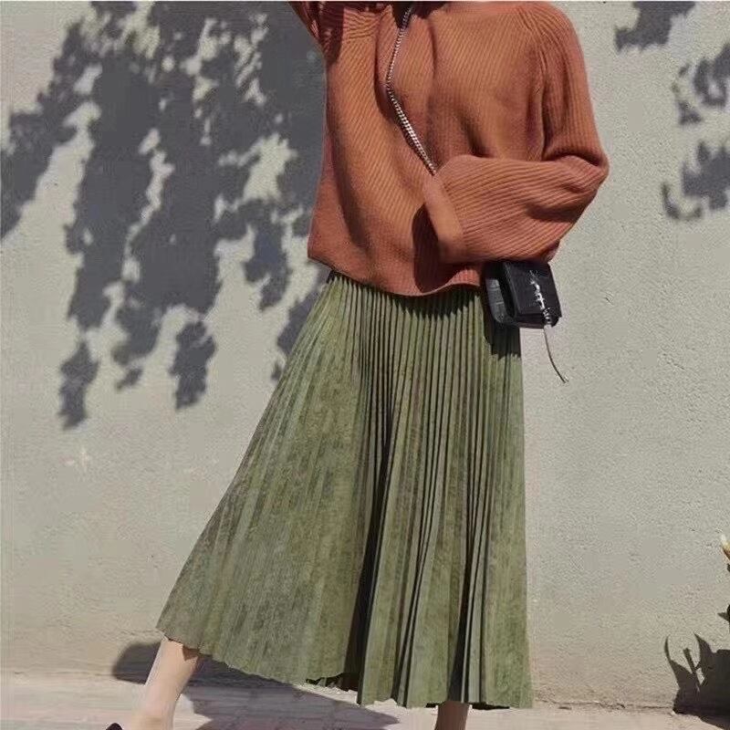 プリーツ カラースカート AJ1394-1616