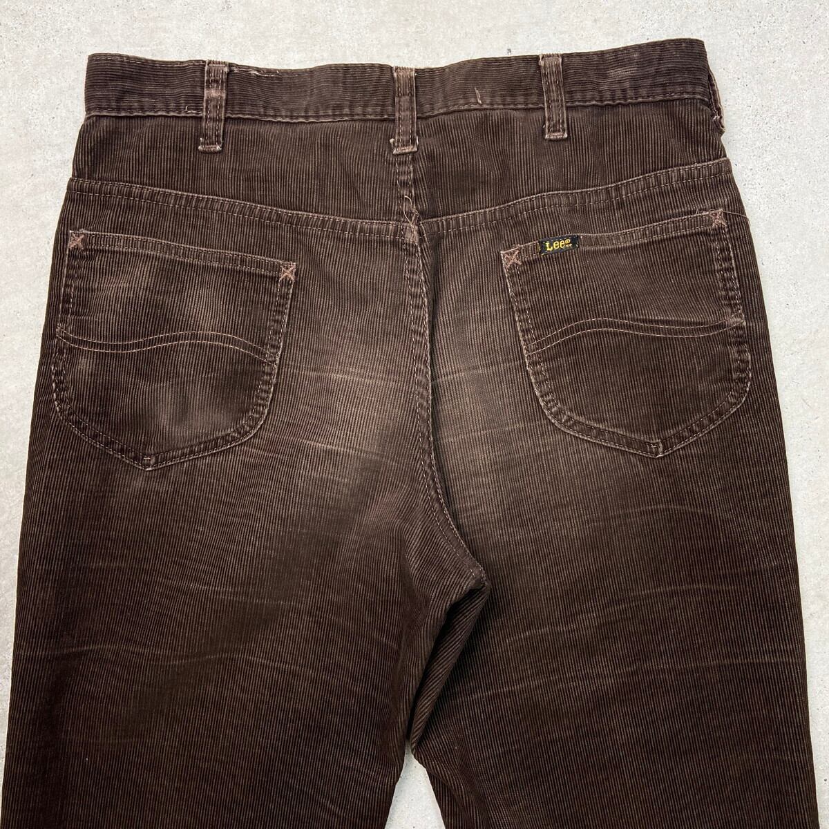 70年代 USA製 Lee フレアパンツ 細畝 コーデュロイパンツ メンズW33