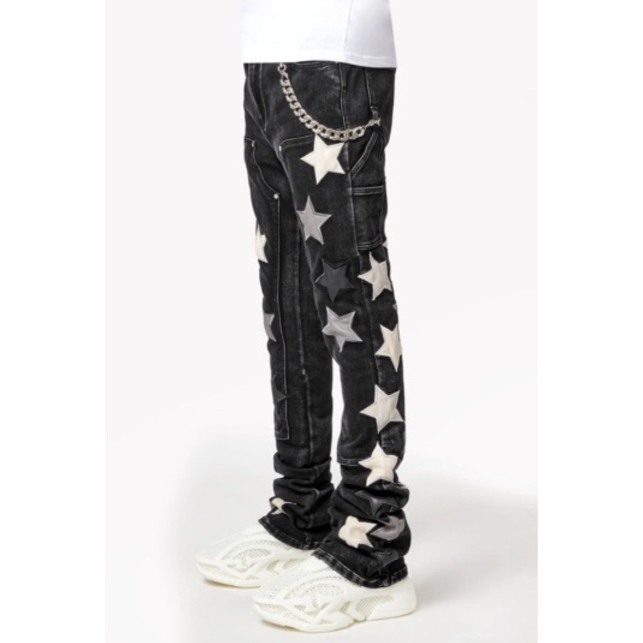 GUAPI / obsidian black vintage stars denim