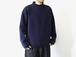 UPSCAPE AUDIENCE / 「尾州」コットンキルト モックネック プルオーバー - NAVY