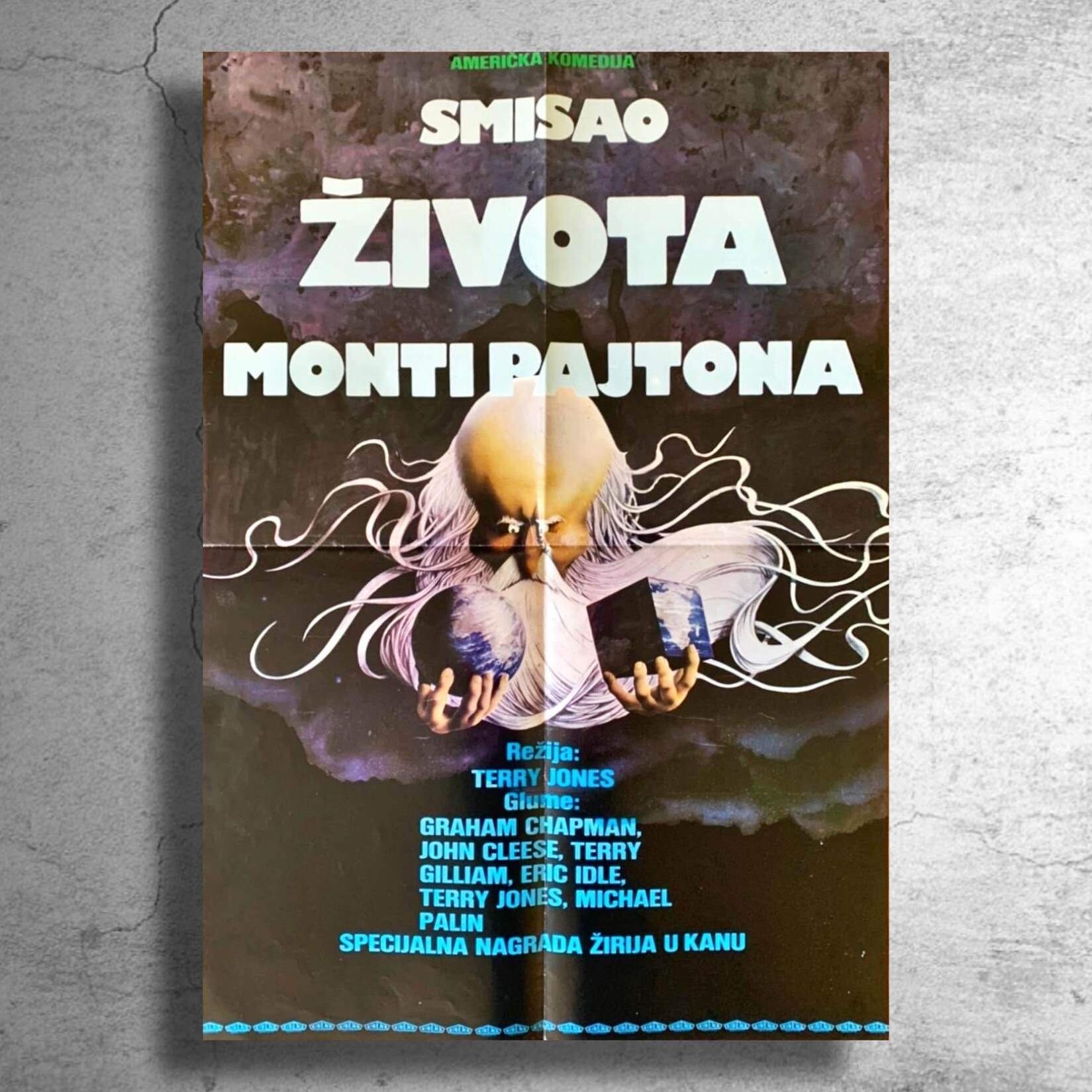 レア品！モンティ・パイソンの映画『人生狂騒曲』クロアチアでの上映告知ポスター 特殊ポスターショップ SOONER OR LATER