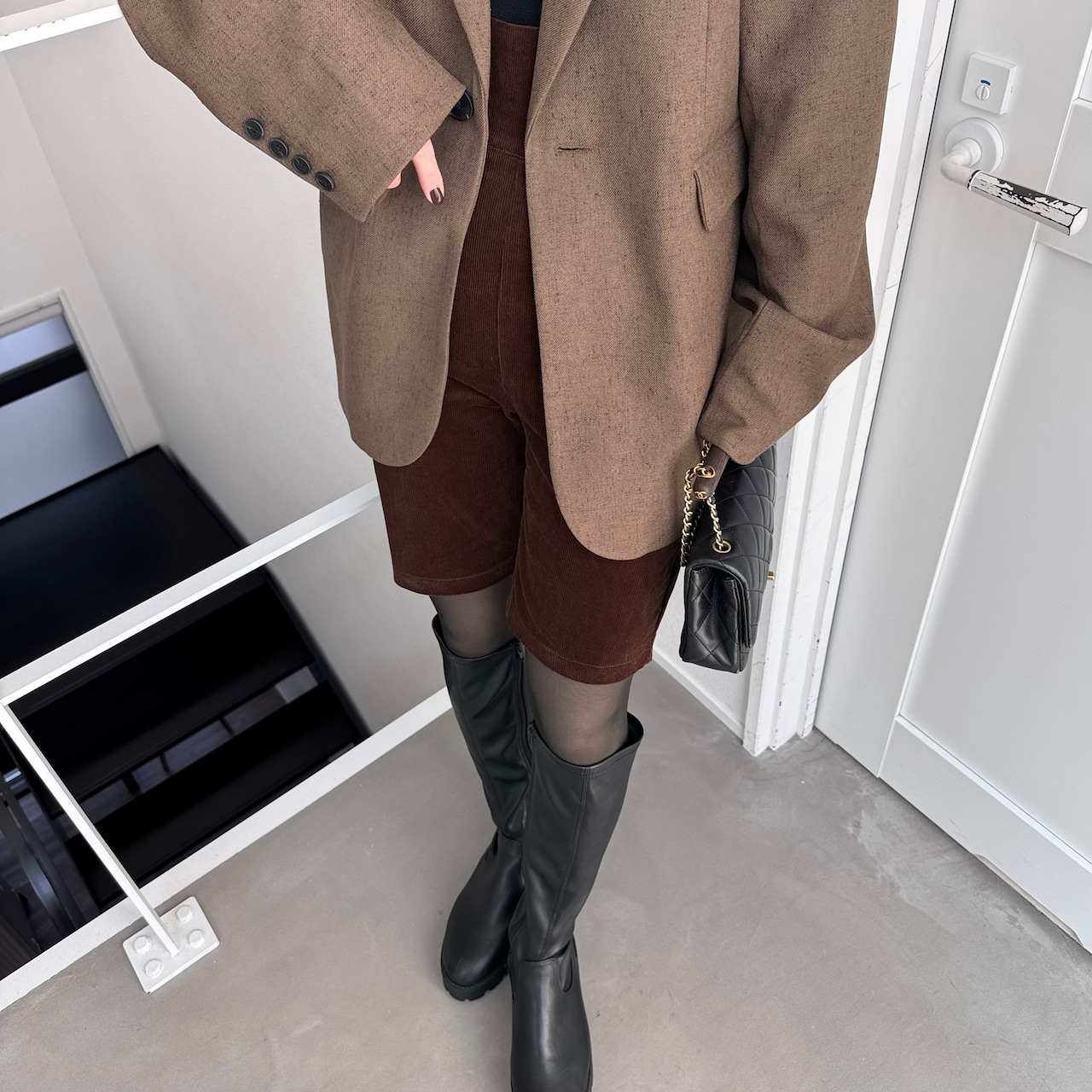 corduroy biker PT/brown