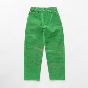 Flocky denim pants（GREEN）
