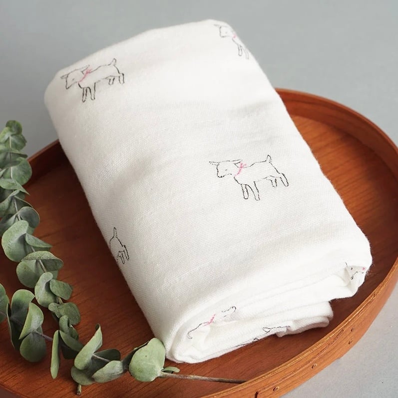 tete a tete やわらかガーゼマルチタオル 白ヤギ | Zakka so-la